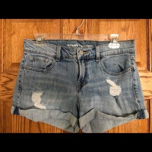 Distressed boyfriend shorts